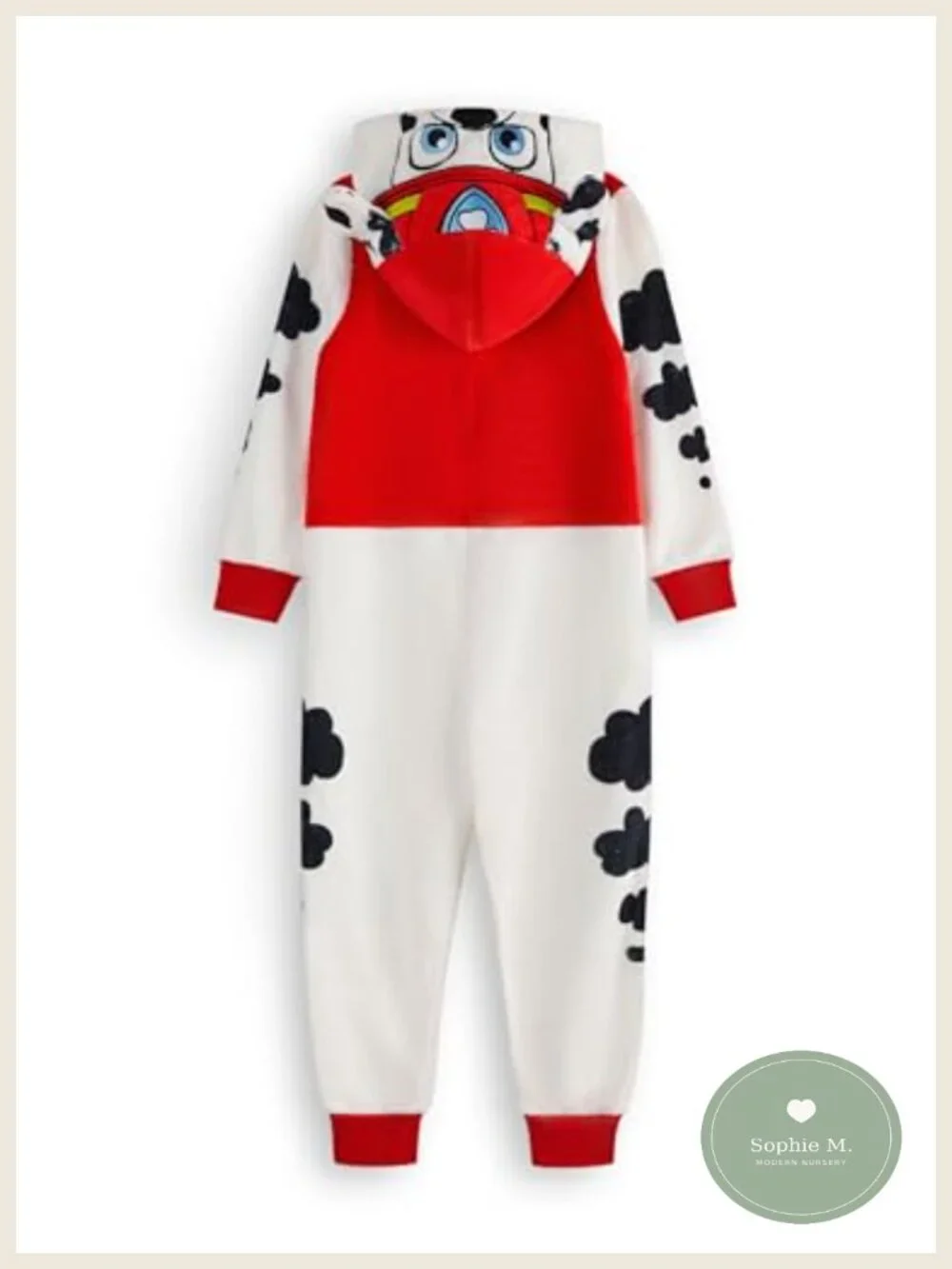 Kids Paw Patrol Marshall One-Piece Pajamas Zipper Hooded Jumpsuit